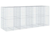 Gabion Basket with Cover 350x100x200 cm Galvanised Iron 3295230