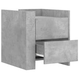 Bedside Cabinet Concrete Grey 45x50x50 cm Engineered Wood 848286