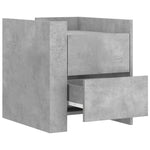 ZNTS Bedside Cabinet Concrete Grey 45x50x50 cm Engineered Wood 848286