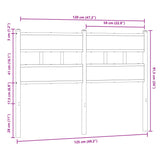 Replace Headboard Brown Oak 120 cm Steel and Engineered Wood 4017182