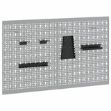 Tool Wall Panel 2 pcs Grey 100 x 1 x 60 cm 4103481