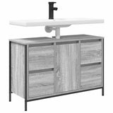 Basin Cabinet with Drawers Grey Sonoma 90x34.5x60 cm 861890