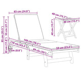 Sun Lounger 3 pcs Solid Acacia Wood Brown 3325207