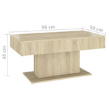 ZNTS Coffee Table Sonoma Oak 96x50x45 cm Engineered Wood 806834