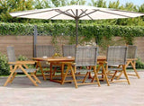 Garden Dining Set Grey Solid acacia wood, PE rattan Large 3281731