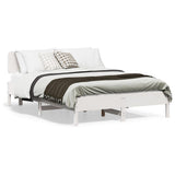 Bed Frame without Mattress White 120x190 cm Small Double Solid Wood Pine 3328251