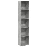 Bookcase Concrete Grey 40x30x189 cm Engineered Wood 857888