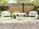 Garden Table Set 3 pcs White Cast Aluminium 3334726