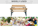 Portable Folding Camping Picnic Trestle Beer Table and 2 Bench Set Wooden Garden Furniture Patio T3398P317710