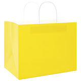 Paper Bags 250 pcs with Handles Yellow 32x22x24 cm 4101791