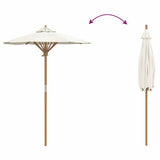 Garden Parasol Cream White 150 x 210 cm Bamboo 4108079