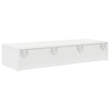 ZNTS Wall Shelf with Drawers White 100x36x19 cm Engineered Wood 859986