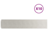 Lawn Edgings 10 pcs 20x103 cm Stainless Steel 860158