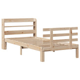 Bed Frame with Headboard without Mattress 100x200 cm 3306849