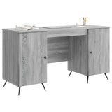 Desk with Shelf Grey Sonoma 142.5 x 50 x 75 cm Engineered Wood 3414636