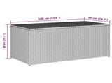 Outdoor Storage Box Brown Polyethylene rattan, Powder-coated steel 46472