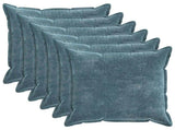 Cushion Cover 6 pcs HOUTEN Blue 55 x 55 cm Chenille Fabric 920460