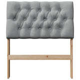 Upholstered Headboard Light Grey 80 cm Solid Pine Wood 879364