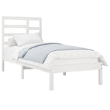 Bed Frame without Mattress White Solid Wood 90x190 cm Single Single 3105761