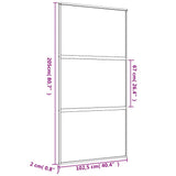 Sliding Door Gold 102.5x205 cm Frosted ESG Glass and Aluminium 155153