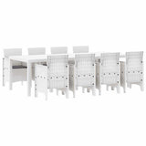 Garden Dining Set 9 pcs Light Grey Polypropylene 3378750
