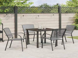 Garden Dining Set 5 pcs Anthracite Powder-Coated Steel 3379283