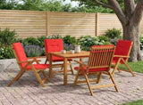 5-Piece Garden Dining Set Natural Solid Acacia Wood 3434600