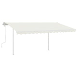 Manual Retractable Awning with LED 4.5x3 m Cream 3069962