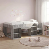 Kids'Bed Frame with Storage Grey Sonoma 90 x 190 cm 3422632