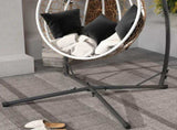 Hammock Chair Stand Only, Hanging Chair Stand with X-Shape Base, Heavy Duty Steel Single Hammock Egg T3398P324045