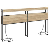 Headboard with Shelf Sonoma oak 200 cm Engineered wood 859716