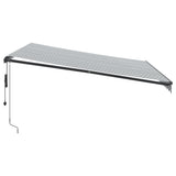 Automatic Retractable Awning Anthracite and White 400x350 cm 3215810