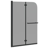 Shower Enclosure Black 120 x 140 cm ESG Glass and Aluminium 42018545