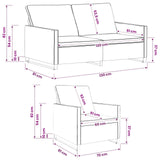Sofa Set 2 pcs Dark Grey Faux Suede Fabric 3433120