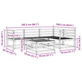 Outdoor Sofa Set 5 pcs Natural Solid Acacia Wood 3367527