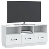 TV Cabinet with Drawer White 102 x 34.5 x 47 cm Engineered Wood 895365
