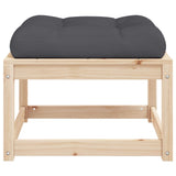 Garden Footstool with Cushions Solid Wood Pine 844699