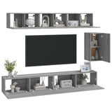 6 Piece TV Cabinet Set Grey Sonoma Engineered Wood 3114620