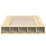 Bed Frame without Mattress Sonoma Oak 135x190 cm Double 3280498