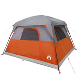 Camping Tent Cabin 4-Person Orange Waterproof 94544