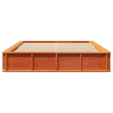 Bed Frame Wax Brown 160 x 200 cm Solid Pine Wood 3385711