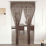 Macrame Curtain Taupe 140x240 cm Cotton 323979