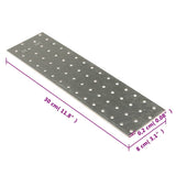 Perforated Plates 20 pcs 2 mm 300x80 mm Galvanised Steel 155542