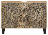 2 Piece Bathroom Furniture Set Solid Wood Mango 3206313