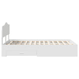 Bed Frame with Headboard White 120 x 190 cm Engineered Wood 3413220