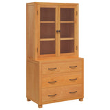 Storage Furniture Set with Drawer 2 pcs Brown Solid Oak Wood 3328634
