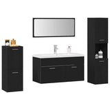 Bathroom Furniture Set 5 pcs Black Oak Engineered Wood 3334419