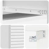 Wall-Mounted Side Table High Gloss White 59 x 34.5 x 17 cm 898659