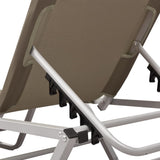 Sun Lounger Taupe Aluminium Standard Adjustable Armrests 310527