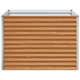 Garden Raised Bed Light Brown 98 x 100 x 68 cm Galvanised Steel 42017366
